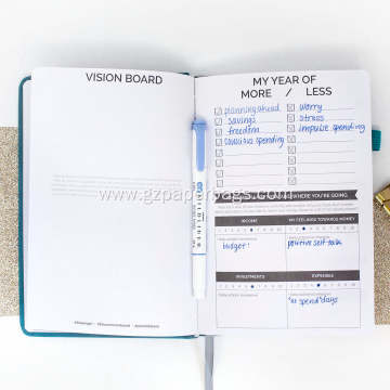 A5 Hardcover Leather Daily Expense Tracker for Home Management